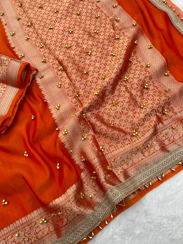 Orange_Embellished_Saree_for_Women
