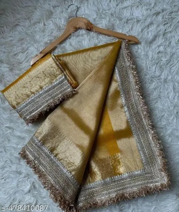 Banarasi_Tissue_Silk_Heavy_Lace_Saree_With_Blouse_In_Gold_Color_Shade