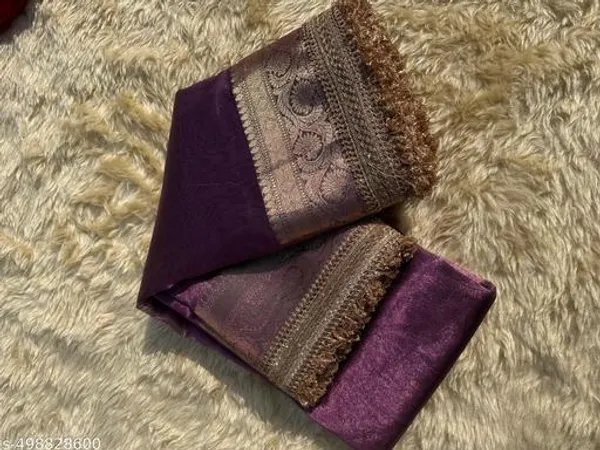 Exclusive_Collection_Maharani_Soft_Banarasi_Mulberry_Color_Of_Tissue_Silk_Saree_With_Premium_Lace_Attached