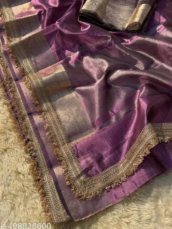 Exclusive_Collection_Maharani_Soft_Banarasi_Mulberry_Color_Of_Tissue_Silk_Saree_With_Premium_Lace_Attached