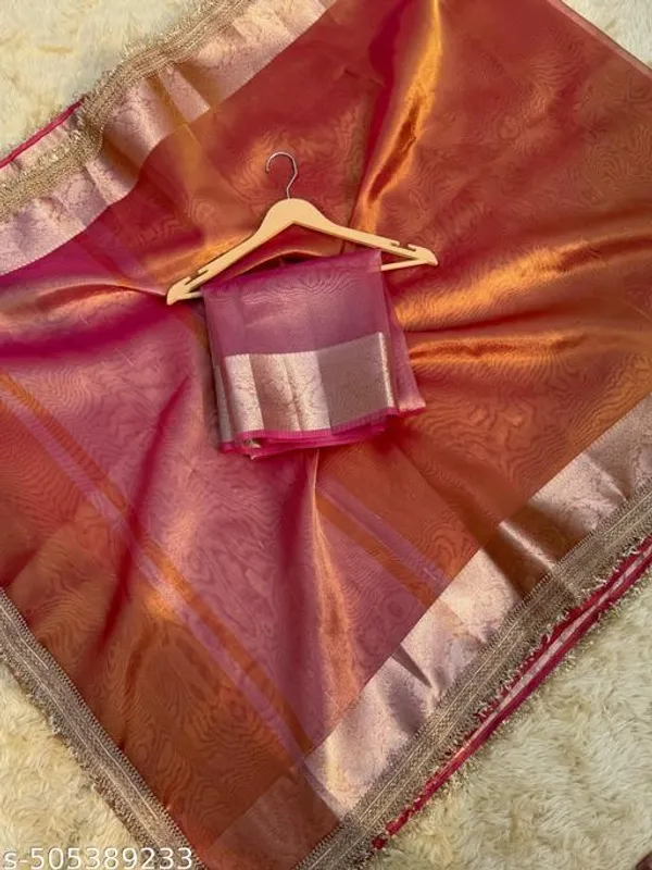 Janhvi_Kapoor_Inspired_Rajkumari_Design_Rust_Tissue_Saree_With_Premium_Double_Lace_Attaced