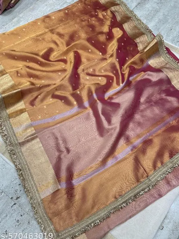 Tissue_Mohmaya_Maharani_Rust_Tissue_Silk_Saree_Booty_All_Over_With_Premium_Lace_Attached