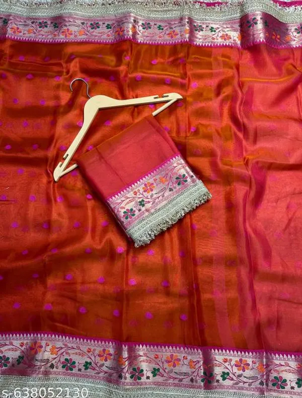 Ruhani_Tissue_Paithani_Saree_Floral_Meena_Border_With_Double_Lace_Attached_Fanta