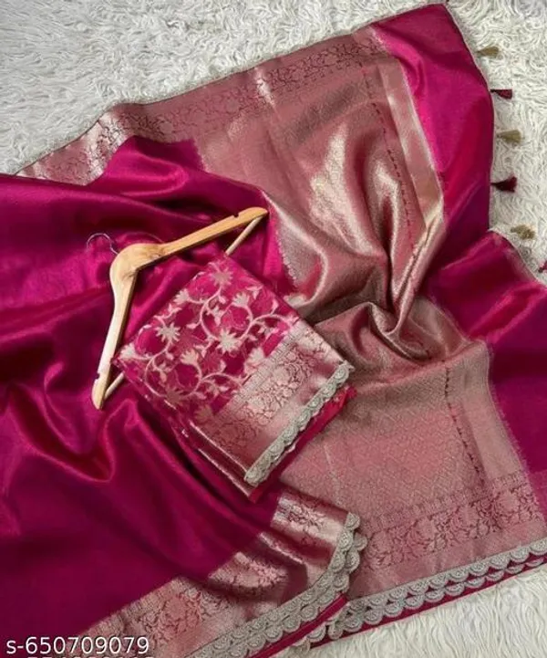 Tissue_Saundari_Vastra_Phool_Kaat_Baan_Saree_Mahrani_Collection_Rezberry_With_Double_Lace_Attached