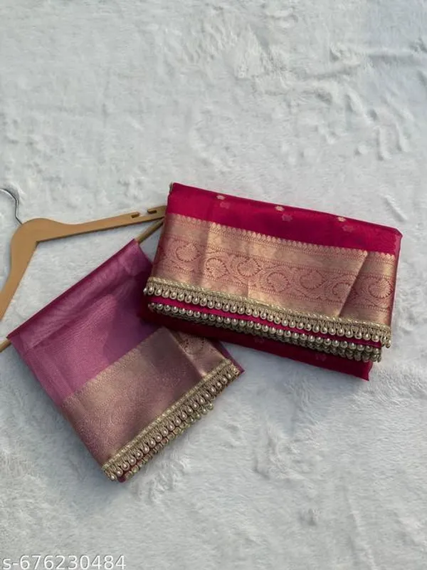 Tissue_Mohmaya_Maharani_Razeberry_Tissue_Silk_Saree_Booty_All_Over_With_Moti_Lace_Attached