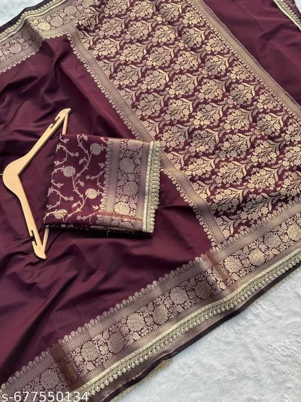 Soft_Silk_Saundari_Vastra_Kathbaan_Maroon_Saree_With_Premium_Moti_Lace_Attached