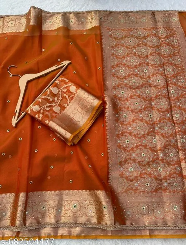 Cosmic_Orange_Saree_Beautiful_Hand_Stone_Work_On_Kathbaan_Tissue_Silk_Saree_With_Premium_Lace