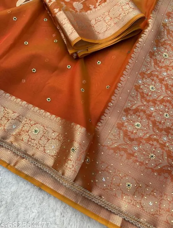 Cosmic_Orange_Saree_Beautiful_Hand_Stone_Work_On_Kathbaan_Tissue_Silk_Saree_With_Premium_Lace