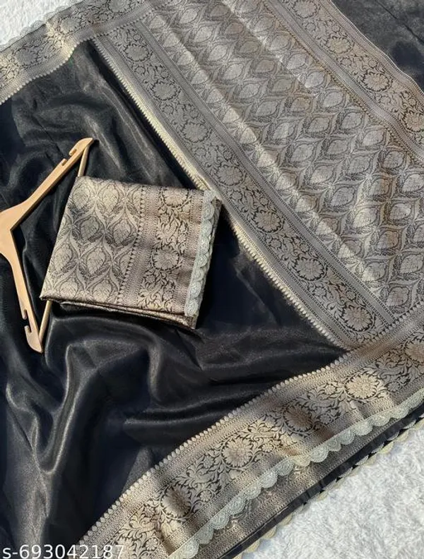 Tissue_Saundari_Vastra_Suhana_Kaat_Baan_Saree_Mahrani_Collection_Black_With_Wavy_Lace_Attached