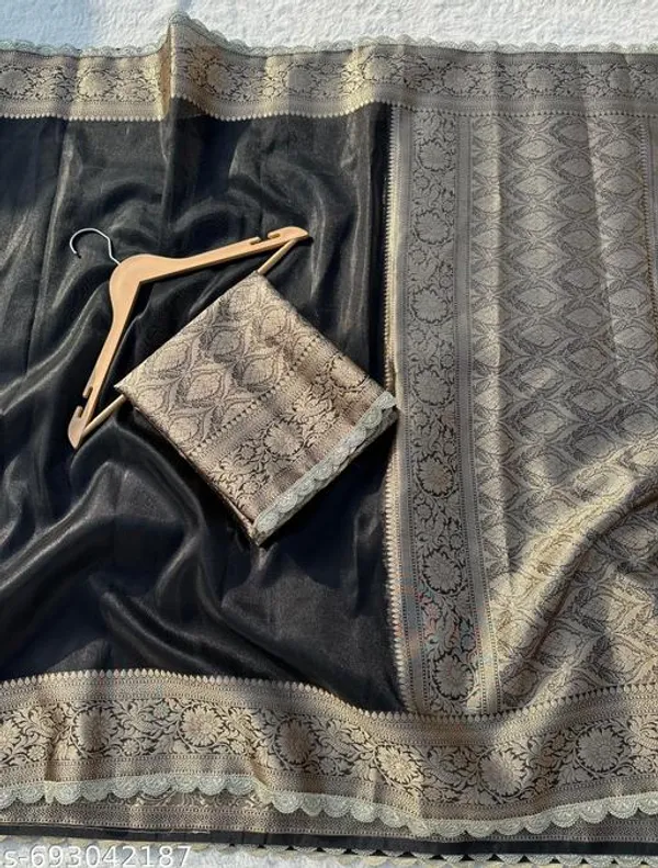 Tissue_Saundari_Vastra_Suhana_Kaat_Baan_Saree_Mahrani_Collection_Black_With_Wavy_Lace_Attached