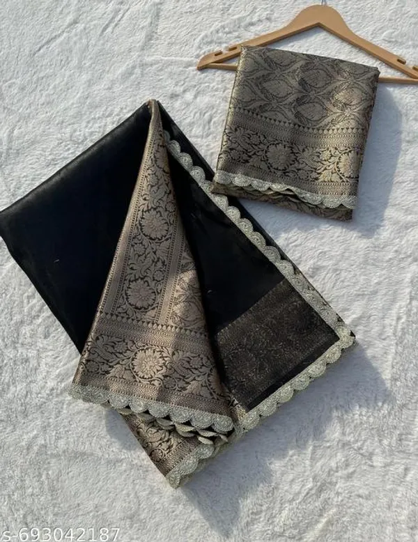 Tissue_Saundari_Vastra_Suhana_Kaat_Baan_Saree_Mahrani_Collection_Black_With_Wavy_Lace_Attached