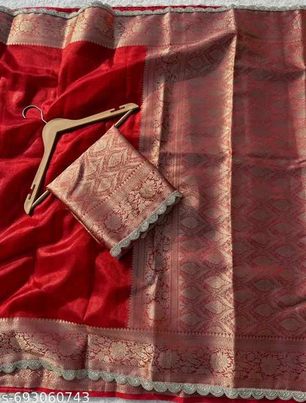 Tissue_Saundari_Vastra_Suhana_Kaat_Baan_Saree_Mahrani_Collection_Red_With_Wavy_Lace_Attached