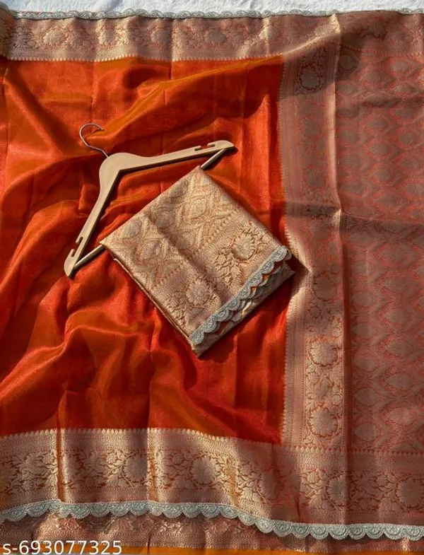 Tissue_Saundari_Vastra_Suhana_Kaat_Baan_Saree_Mahrani_Collection_Fanta_With_Wavy_Lace_Attached