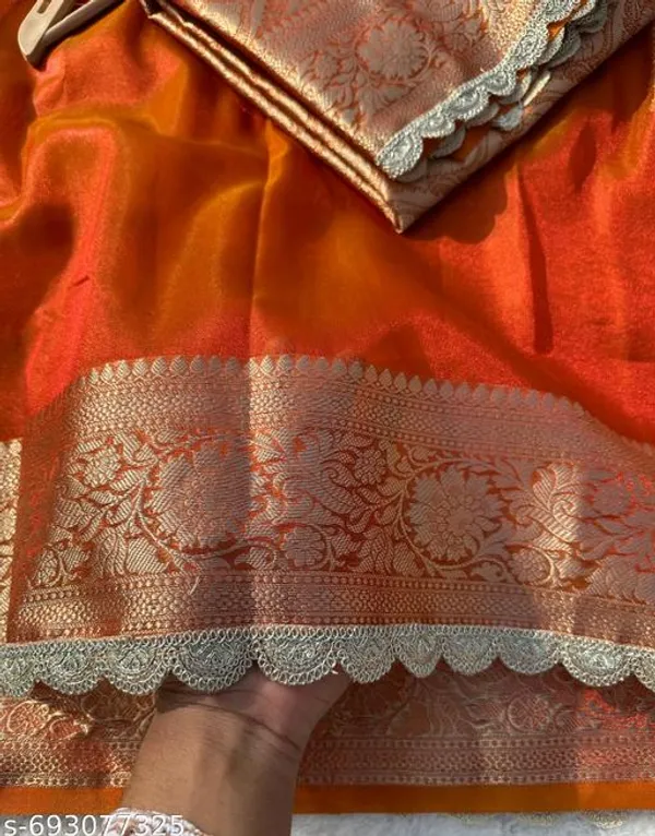 Tissue_Saundari_Vastra_Suhana_Kaat_Baan_Saree_Mahrani_Collection_Fanta_With_Wavy_Lace_Attached