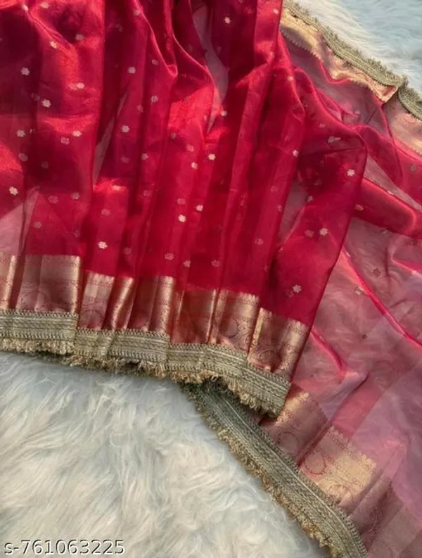Tissue_Mohmaya_Maharani_Red_Tissue_Silk_Saree_Booty_All_Over_With_Premium_Lace_Attached
