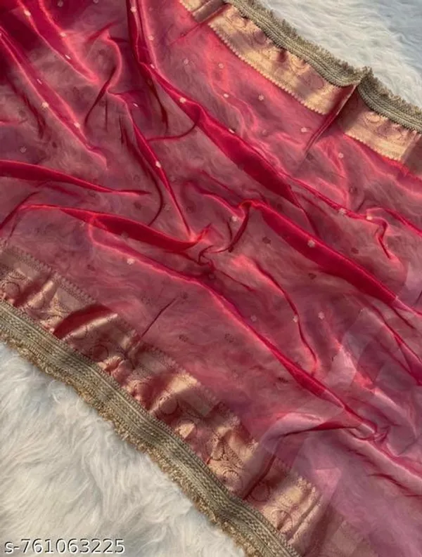 Tissue_Mohmaya_Maharani_Red_Tissue_Silk_Saree_Booty_All_Over_With_Premium_Lace_Attached