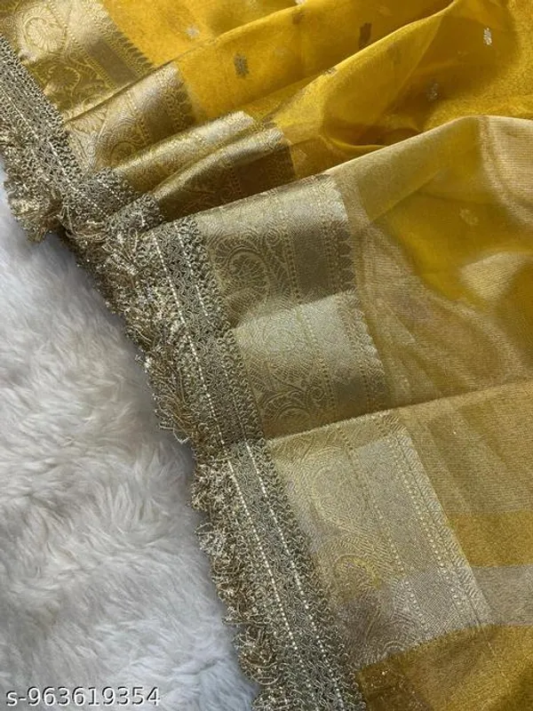 Tissue_Mohmaya_Maharani_Gold_Tissue_Silk_Saree_Booty_All_Over_With_Premium_Lace_Attached