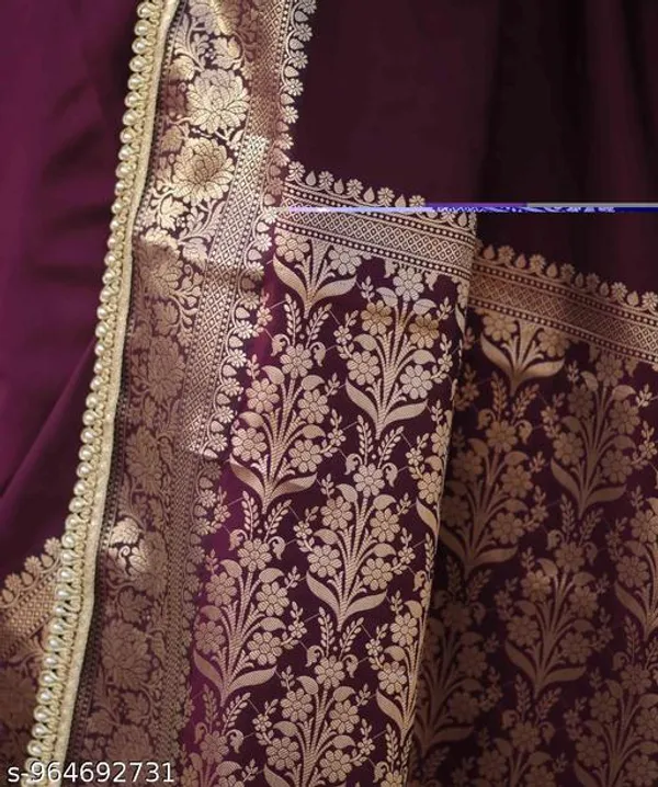 Soft_Silk_Sundra_Vastra_Kathbaan_Maroon_Saree_With_Premium_Moti_Lace_Attached
