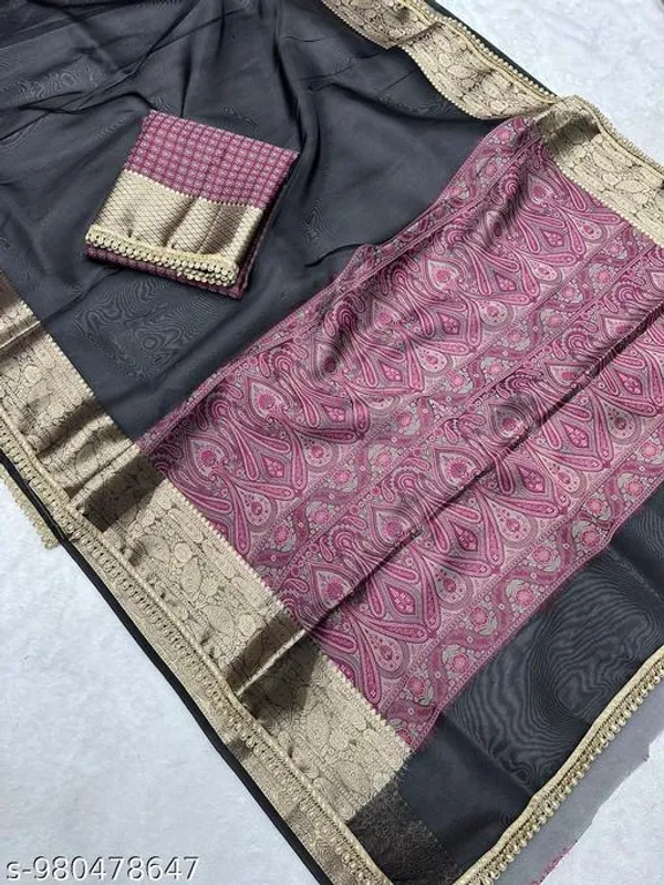 Exclusive_Pashmina_Tissue_Kaat_Baand_Banarasi_Saree_In_Black_With_Moti_Lace_Attached