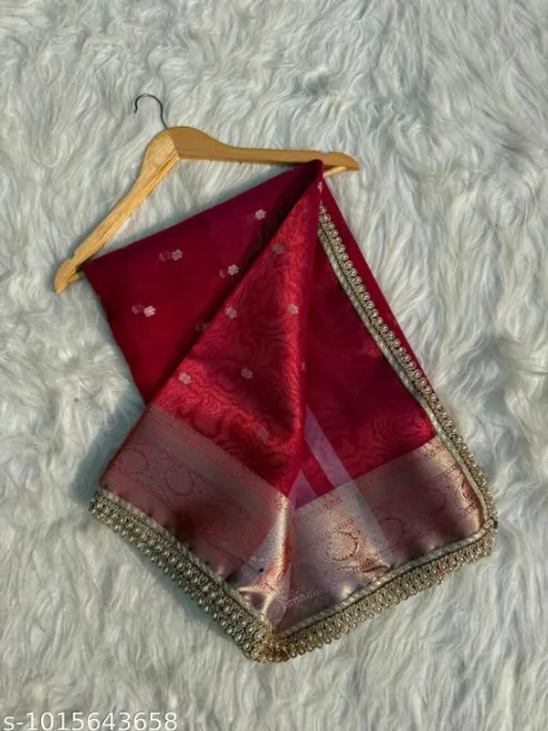 Exclusive_Banarasi_Tissue_Mohmaya_Maharani_Red_Tissue_Silk_Saree_Booty_All_Over_With_Moti_Lace_Attached