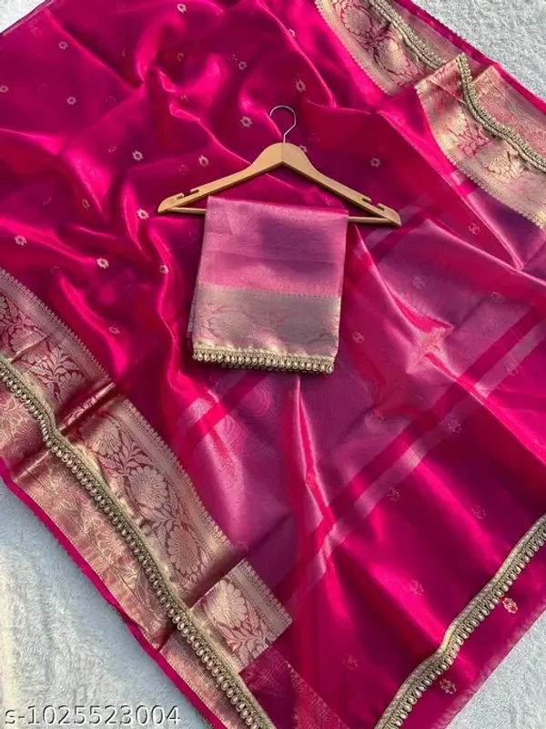 Tissue_Mohmaya_Maharani_Razeberry_Tissue_Silk_Saree_Meena_Booty_All_Over_With_Moti_Lace_Attached