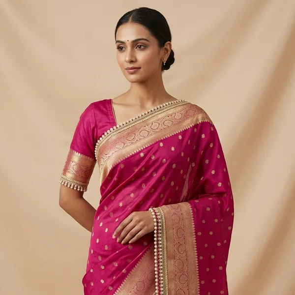 Tissue_Mohmaya_Maharani_Razeberry_Tissue_Silk_Saree_Booty_All_Over_With_Moti_Lace_Attached