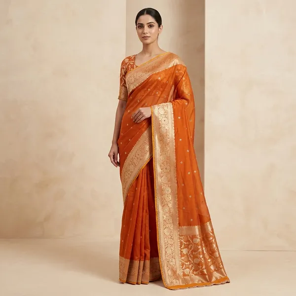 Cosmic_Orange_Saree_Beautiful_Hand_Stone_Work_On_Kathbaan_Tissue_Silk_Saree_With_Premium_Lace
