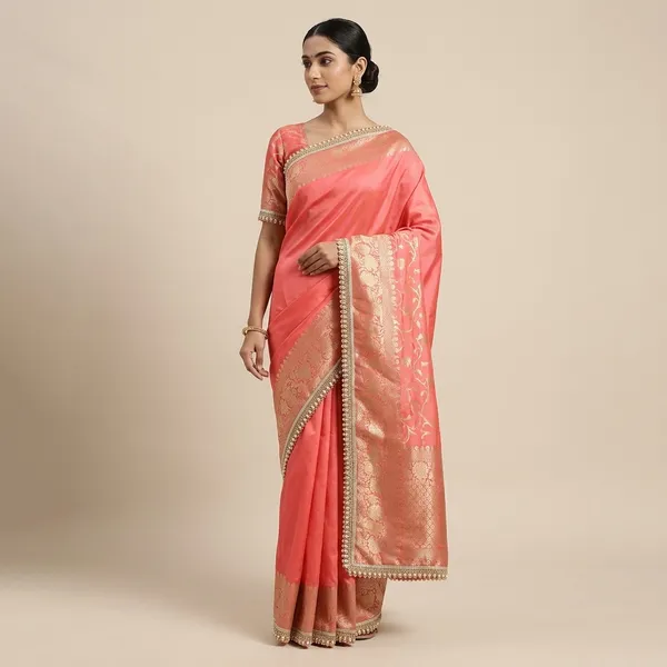 Soft_Silk_Sundra_Vastra_Kathbaan_Peach_Saree_With_Premium_Moti_Lace_Attached
