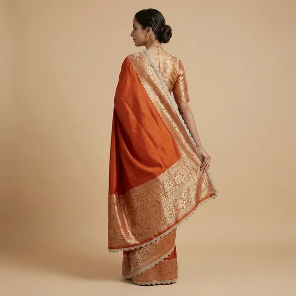 Tissue_Saundari_Vastra_Suhana_Kaat_Baan_Saree_Mahrani_Collection_Fanta_With_Wavy_Lace_Attached