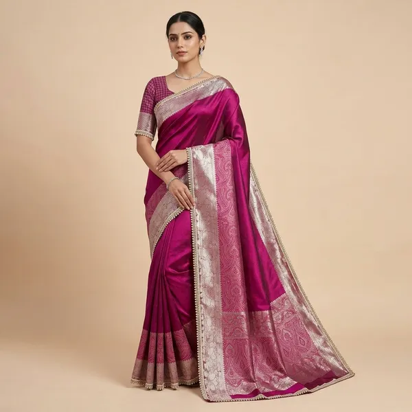 Exclusive_Pashmina_Tissue_Kaat_Baand_Banarasi_Saree_In_Wine_With_Moti_Lace_Attached
