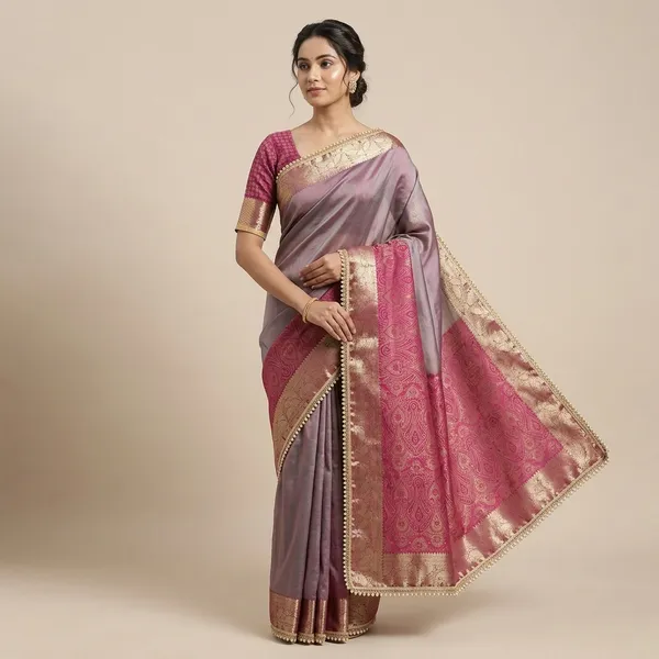 Exclusive_Pashmina_Tissue_Kaat_Baand_Banarasi_Saree_In_Wine_With_Moti_Lace_Attached