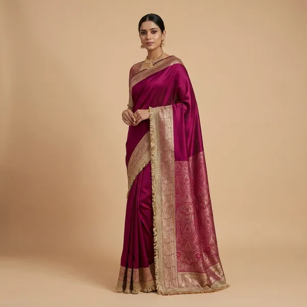 Exclusive_Pashmina_Tissue_Kaat_Baand_Banarasi_Saree_In_Wine_With_Double_Lace_Attached
