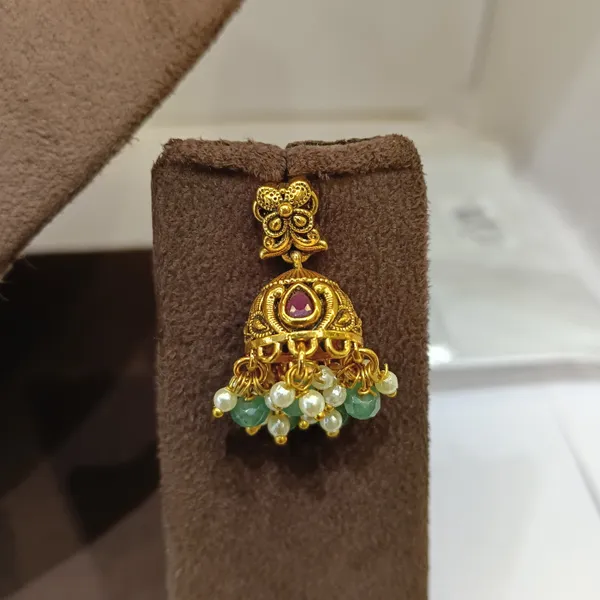 Gold_Tone_Red_Stone_Temple_Necklace_for_Women