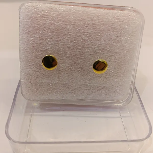 Gold_Tone_Round_Stud_Earrings_for_Women