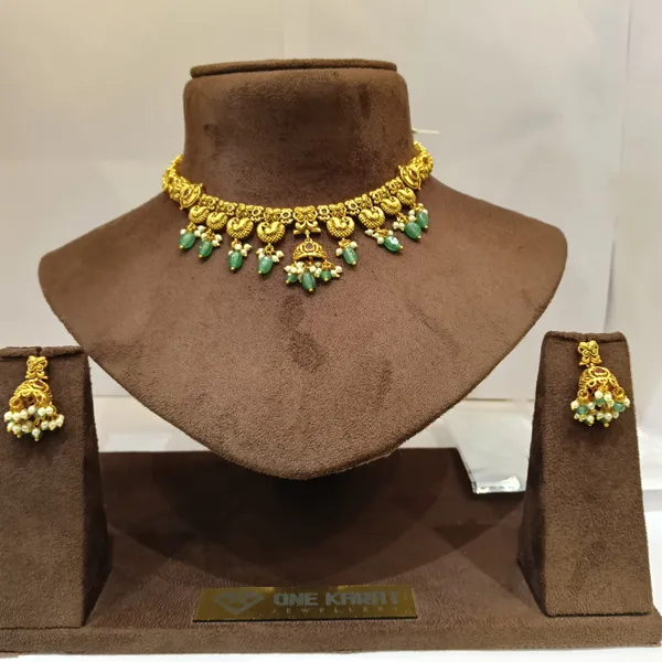 Gold_Tone_Red_Stone_Temple_Necklace_for_Women