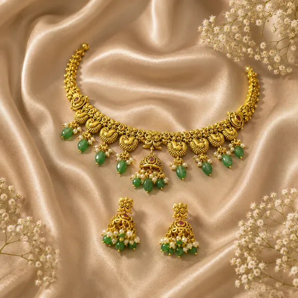 Gold_Tone_Temple_Jewellery_Necklace_Set_For_Women