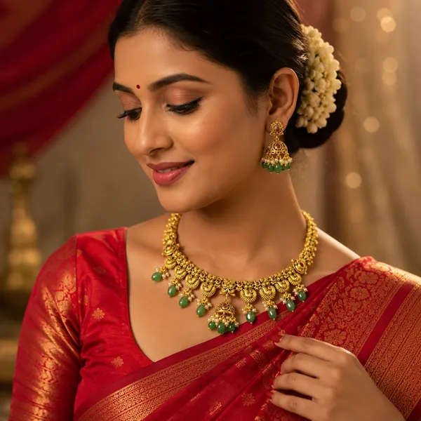 Gold_Tone_Temple_Jewellery_Necklace_Set_For_Women