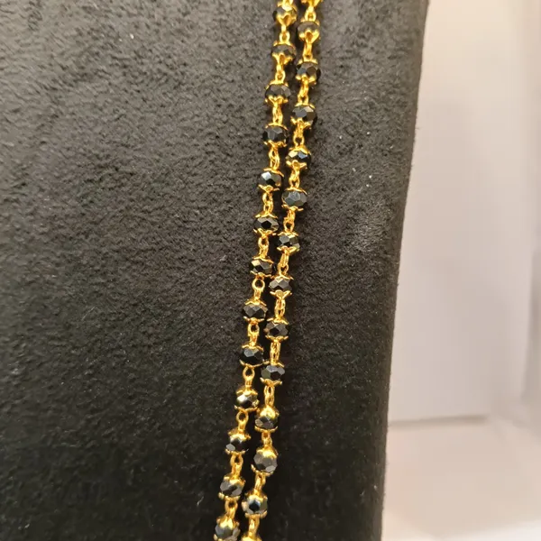 Gold_Tone_Black_Beaded_Double_Strand_Necklace_for_Women