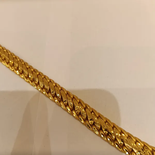 Gold_Tone_Textured_Link_Bracelet_for_Adults