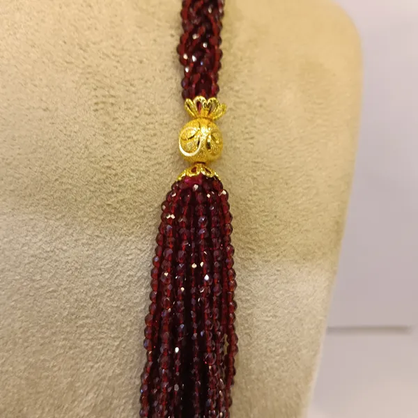 Red_Beaded_Multi-Strand_Necklace_For_Women
