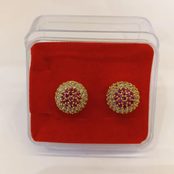 Gold_Tone_Round_Stud_Earrings_for_Women