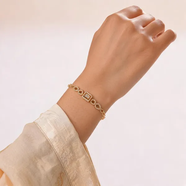 Gold_Tone_Rhinestone_Embellished_Link_Bracelet_For_Women