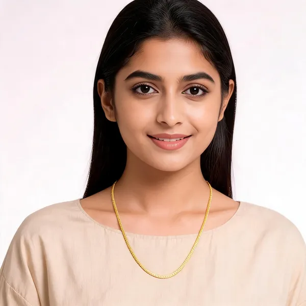 Gold_Tone_Slim_Link_Chain_Necklace_For_Women