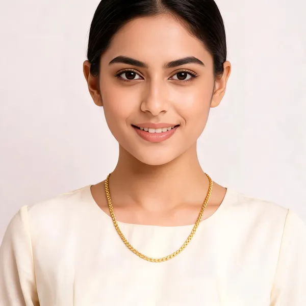 Gold_Tone_Metal_Rope_Chain_Necklace_For_Women