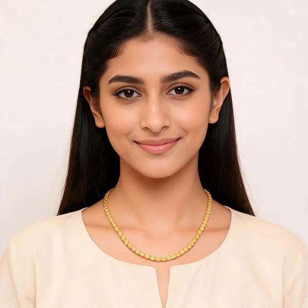 Gold_Tone_Traditional_Ornamental_Chain_Necklace_For_Women