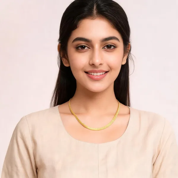 Gold_Tone_Woven_Chain_Necklace_For_Women