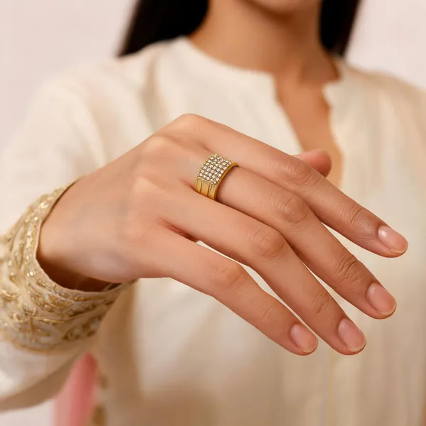 Gold_Tone_Rectangular_Clear_Stone_Studded_Ring_For_Women