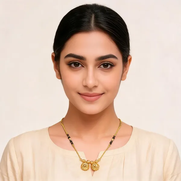 Gold_Tone_Black_Beaded_Floral_Pendant_Mangalsutra_Necklace_For_Women