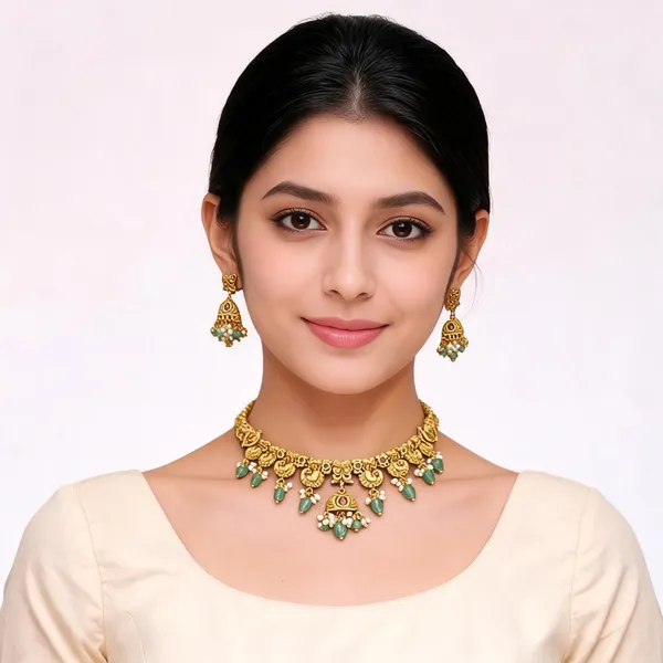 Gold_Tone_Temple_Jewellery_Necklace_Set_For_Women