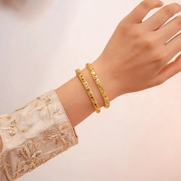Gold_Tone_Engraved_Patterned_Bangles_For_Women